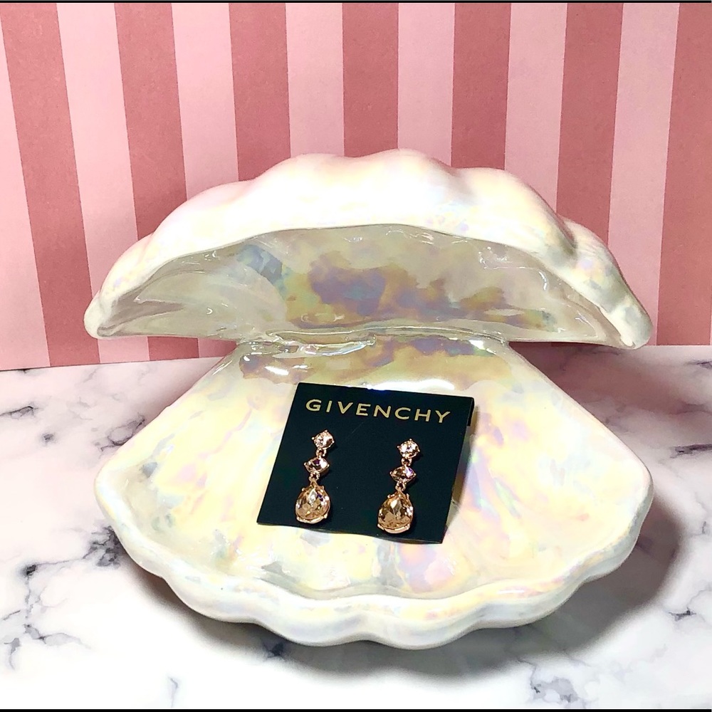 GIVENCHY Rose Gold/Champagne Drop Earrings with Post Backs - Picture 12 of 16